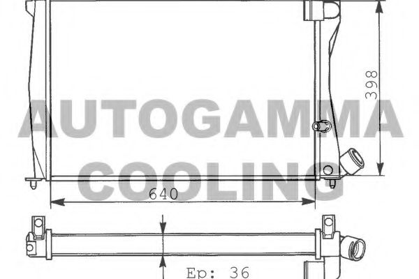 AUTOGAMMA 100220 Радиатор охлаждения двигателя AUTOGAMMA для OPEL
