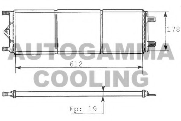 AUTOGAMMA 100223 Радиатор охлаждения двигателя для PEUGEOT 605