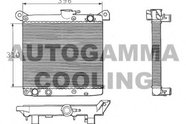 AUTOGAMMA 100249 Радиатор охлаждения двигателя AUTOGAMMA 