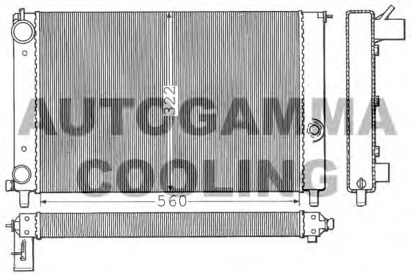 AUTOGAMMA 100251 Радиатор охлаждения двигателя AUTOGAMMA 