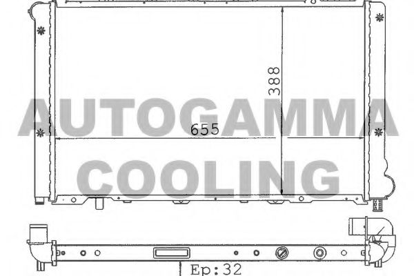 AUTOGAMMA 100277 Радиатор охлаждения двигателя для FIAT CROMA