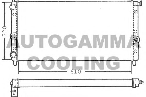 AUTOGAMMA 100285 Радиатор охлаждения двигателя AUTOGAMMA 