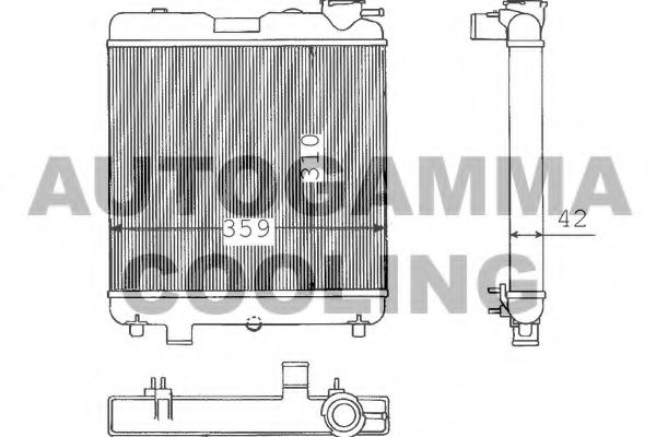 AUTOGAMMA 100289 Радиатор охлаждения двигателя для SEAT