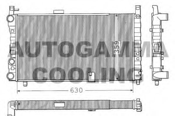 AUTOGAMMA 100297 Радиатор охлаждения двигателя AUTOGAMMA 