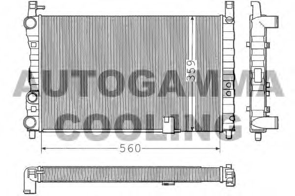 AUTOGAMMA 100298 Радиатор охлаждения двигателя AUTOGAMMA 