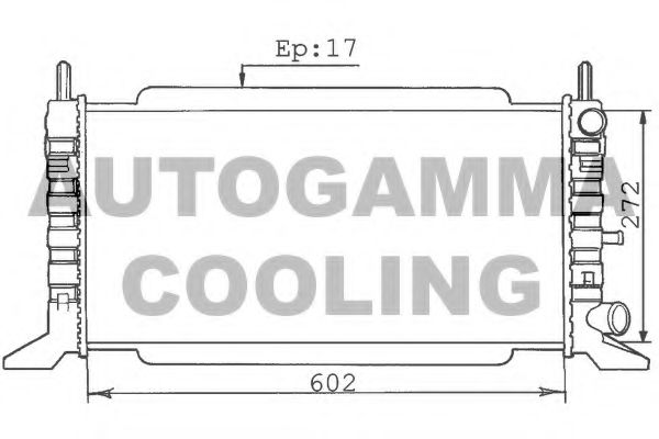 AUTOGAMMA 100339 Радиатор охлаждения двигателя AUTOGAMMA 