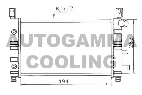 AUTOGAMMA 100353 Радиатор охлаждения двигателя AUTOGAMMA для FORD