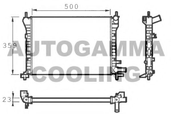 AUTOGAMMA 100357 Радиатор охлаждения двигателя для FORD COURIER