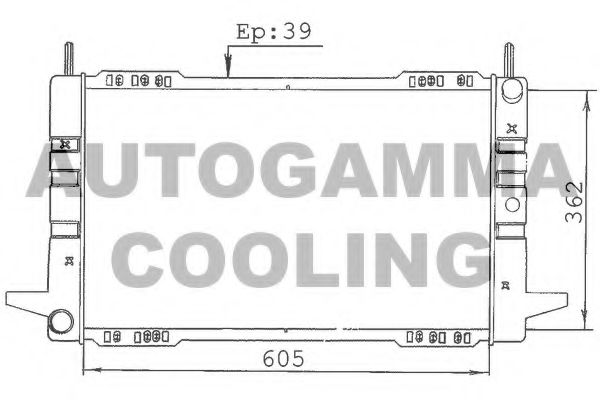AUTOGAMMA 100365 Радиатор охлаждения двигателя AUTOGAMMA для FORD