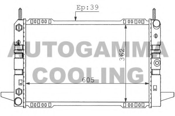 AUTOGAMMA 100366 Радиатор охлаждения двигателя AUTOGAMMA для FORD