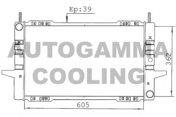 AUTOGAMMA 100387 Радиатор охлаждения двигателя AUTOGAMMA 