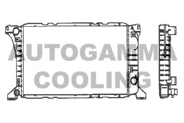 AUTOGAMMA 100393 Радиатор охлаждения двигателя AUTOGAMMA 