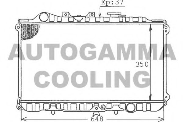 AUTOGAMMA 100505 Радиатор охлаждения двигателя AUTOGAMMA 