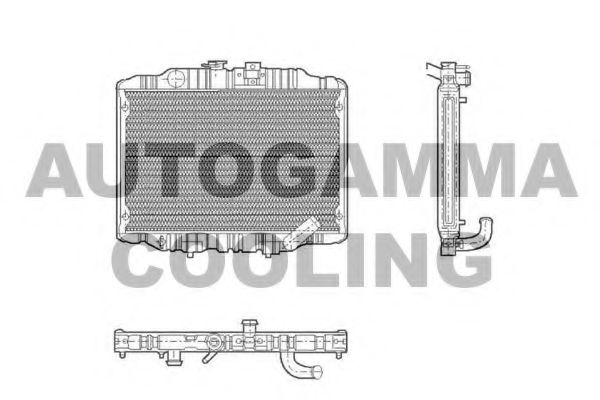 AUTOGAMMA 100590 Радиатор охлаждения двигателя для MITSUBISHI L300
