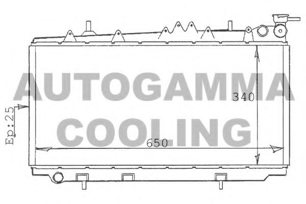 AUTOGAMMA 100629 Радиатор охлаждения двигателя AUTOGAMMA для NISSAN