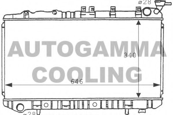 AUTOGAMMA 100633 Радиатор охлаждения двигателя AUTOGAMMA для NISSAN