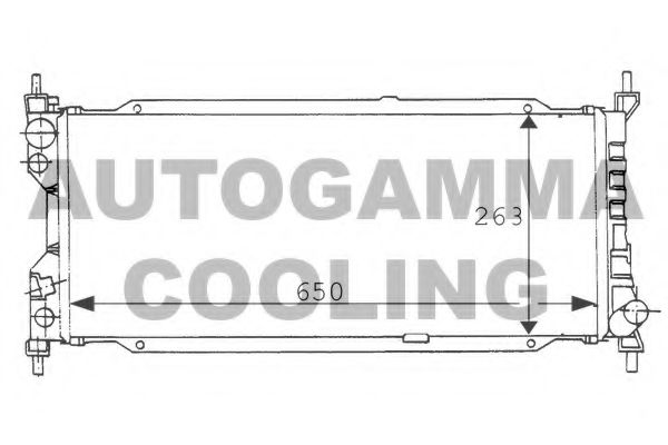AUTOGAMMA 100675 Радиатор охлаждения двигателя AUTOGAMMA для OPEL