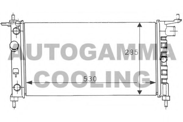 AUTOGAMMA 100676 Радиатор охлаждения двигателя AUTOGAMMA для OPEL
