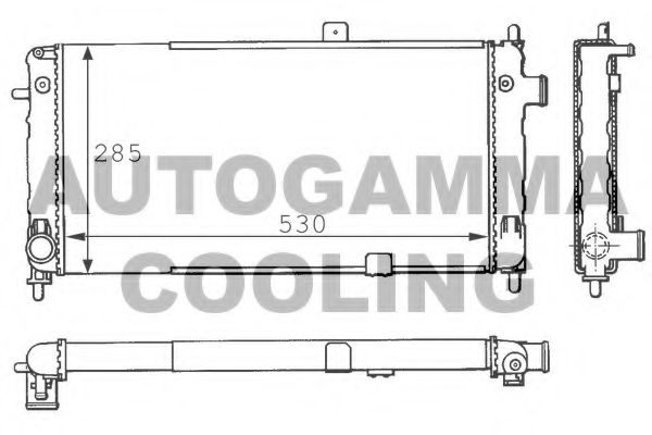 AUTOGAMMA 100705 Радиатор охлаждения двигателя AUTOGAMMA для OPEL