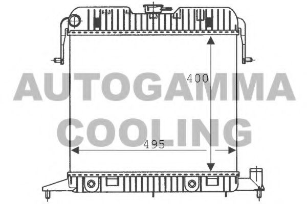 AUTOGAMMA 100710 Радиатор охлаждения двигателя AUTOGAMMA для OPEL
