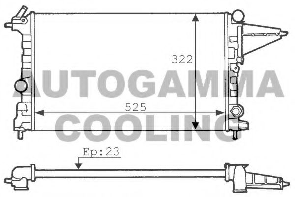 AUTOGAMMA 100726 Радиатор охлаждения двигателя AUTOGAMMA для OPEL