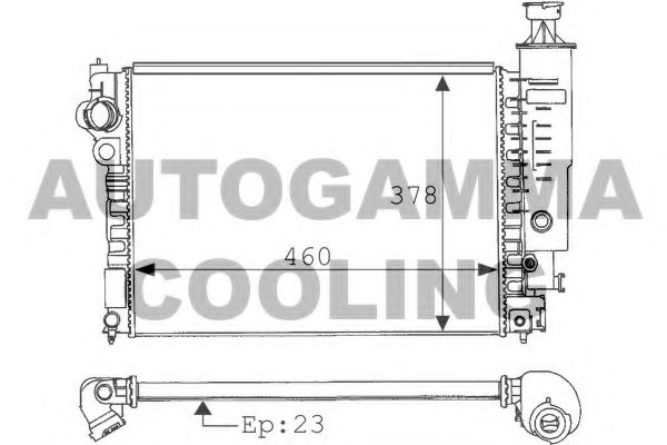AUTOGAMMA 100770 Радиатор охлаждения двигателя для PEUGEOT 405