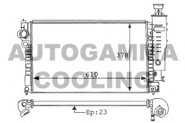 AUTOGAMMA 100771 Радиатор охлаждения двигателя для PEUGEOT 405
