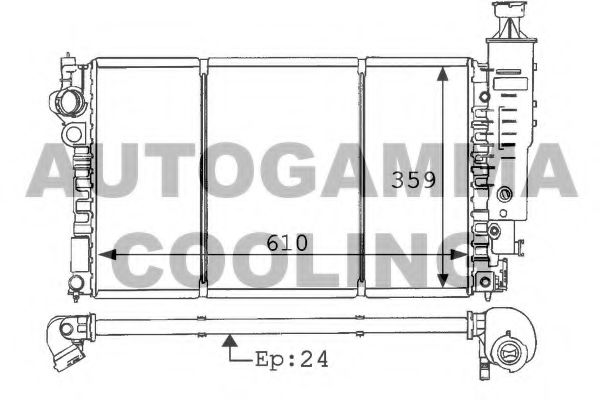 AUTOGAMMA 100772 Радиатор охлаждения двигателя AUTOGAMMA для PEUGEOT