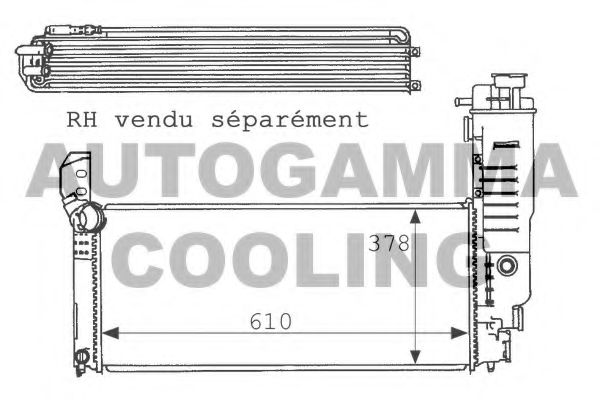 AUTOGAMMA 100776 Радиатор охлаждения двигателя для PEUGEOT 405