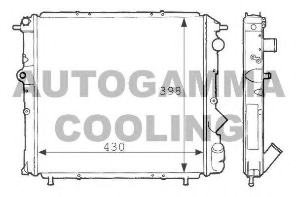 AUTOGAMMA 100852 Радиатор охлаждения двигателя для RENAULT 19