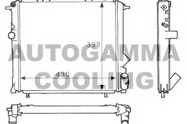 AUTOGAMMA 100856 Радиатор охлаждения двигателя для RENAULT 19