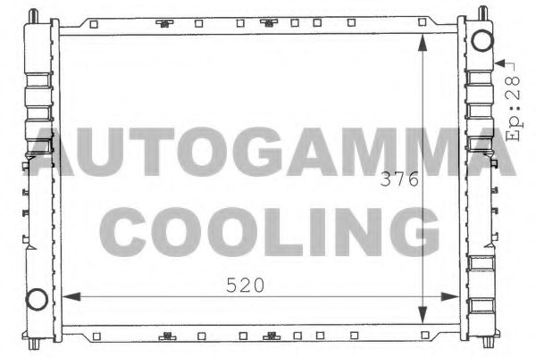 AUTOGAMMA 100925 Радиатор охлаждения двигателя для ROVER 200