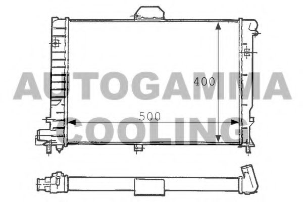 AUTOGAMMA 100941 Радиатор охлаждения двигателя для SAAB 9000