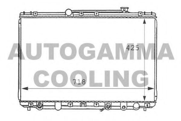 AUTOGAMMA 100992 Радиатор охлаждения двигателя AUTOGAMMA для TOYOTA