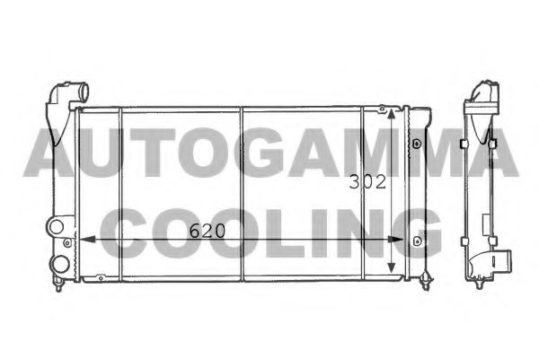 AUTOGAMMA 101036 Радиатор охлаждения двигателя для VOLKSWAGEN CORRADO