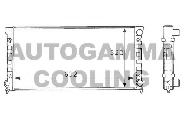 AUTOGAMMA 101072 Радиатор охлаждения двигателя AUTOGAMMA для VOLKSWAGEN