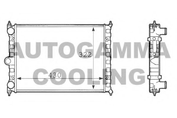 AUTOGAMMA 101079 Радиатор охлаждения двигателя AUTOGAMMA для VOLKSWAGEN