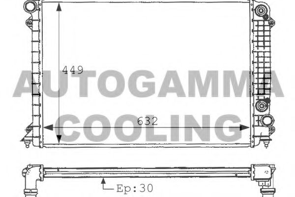AUTOGAMMA 101119 Радиатор охлаждения двигателя AUTOGAMMA для AUDI