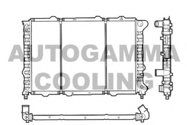 AUTOGAMMA 101146 Радиатор охлаждения двигателя AUTOGAMMA для ALFA ROMEO