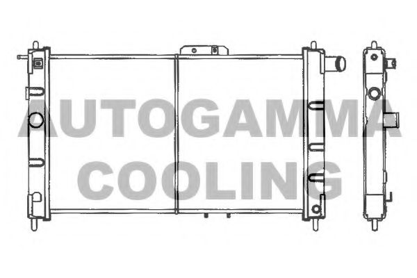 AUTOGAMMA 101159 Радиатор охлаждения двигателя для DAEWOO