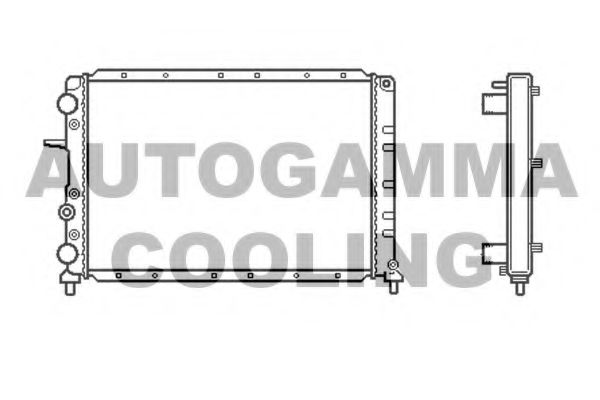 AUTOGAMMA 101179 Радиатор охлаждения двигателя для FIAT FIORINO