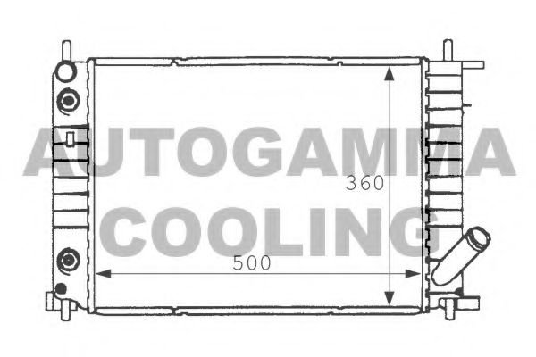 AUTOGAMMA 101196 Радиатор охлаждения двигателя AUTOGAMMA для FORD