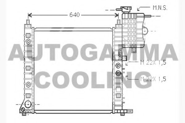 AUTOGAMMA 101218 Радиатор охлаждения двигателя для MERCEDES-BENZ V-CLASS (638/2)