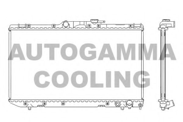 AUTOGAMMA 101271 Радиатор охлаждения двигателя AUTOGAMMA для TOYOTA
