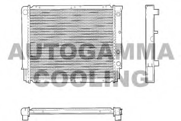 AUTOGAMMA 101288 Радиатор охлаждения двигателя AUTOGAMMA для VOLVO