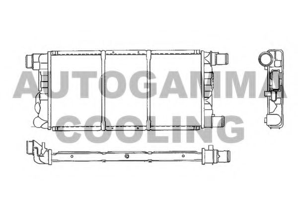 AUTOGAMMA 101296 Радиатор охлаждения двигателя для FIAT CINQUECENTO
