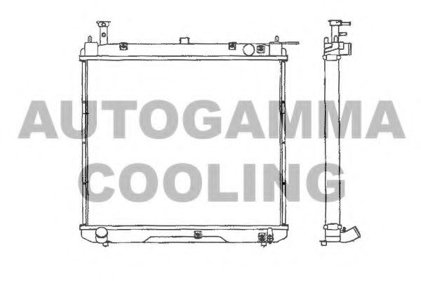 AUTOGAMMA 101307 Радиатор охлаждения двигателя для TOYOTA HIACE