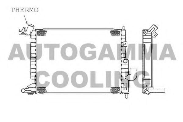 AUTOGAMMA 101326 Радиатор охлаждения двигателя AUTOGAMMA для OPEL