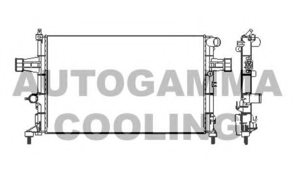 AUTOGAMMA 101339 Радиатор охлаждения двигателя AUTOGAMMA для OPEL