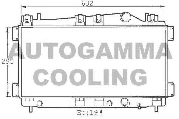 AUTOGAMMA 101395 Радиатор охлаждения двигателя AUTOGAMMA для CHRYSLER